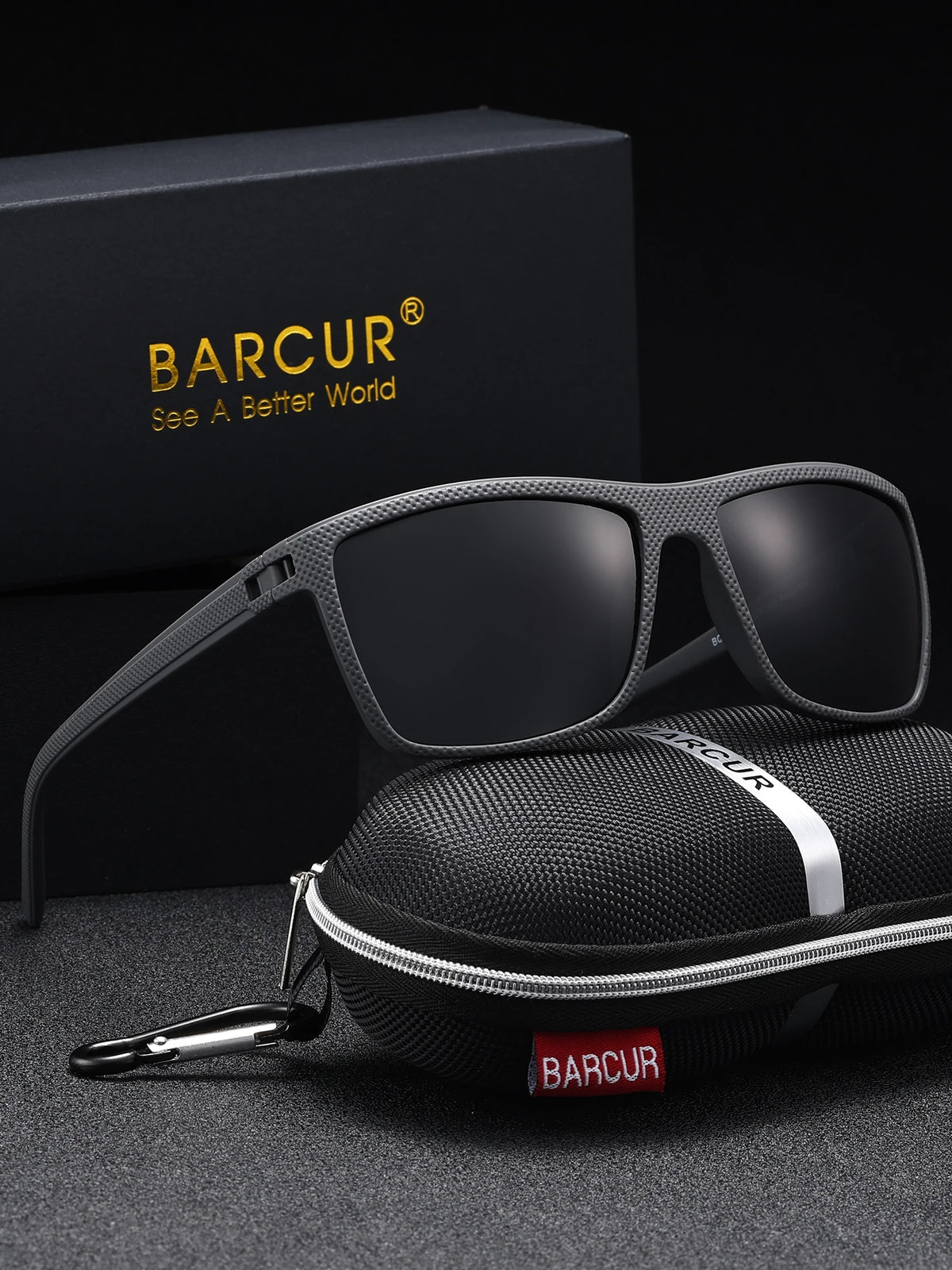 Gafas de Sol Rectangulares Polarizadas – PC Ligero, Hombre