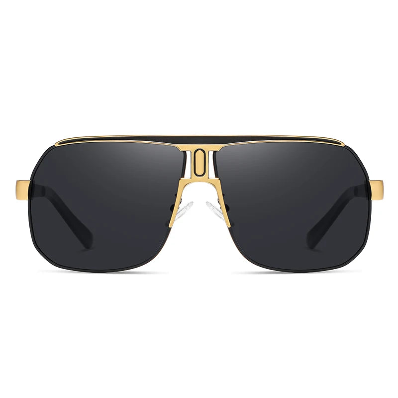 Gafas de Sol Oversized Cuadradas Polarizadas Degradé – Acero, Hombre