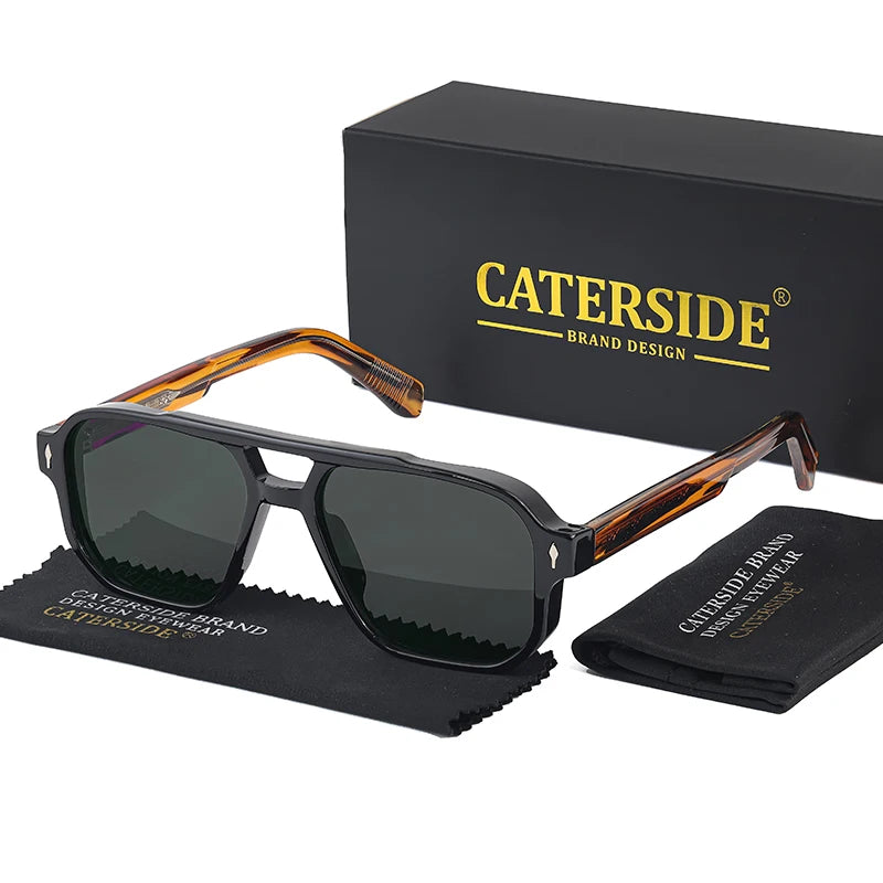 Gafas de Sol Retro Punk – Doble Puente Flat Top, Unisex
