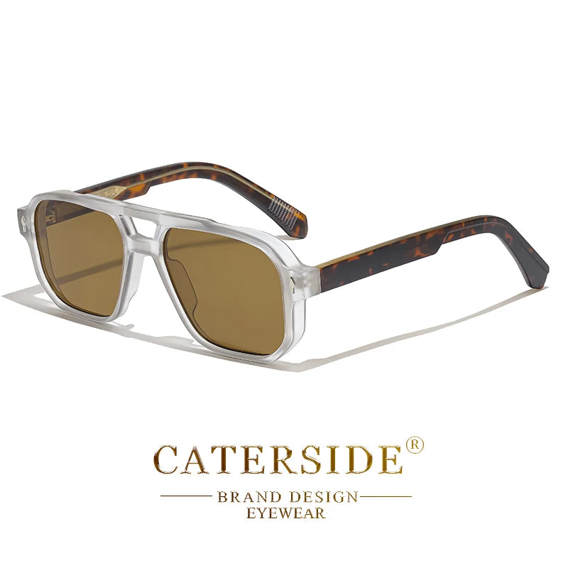 Gafas de Sol Retro Punk – Doble Puente Flat Top, Unisex