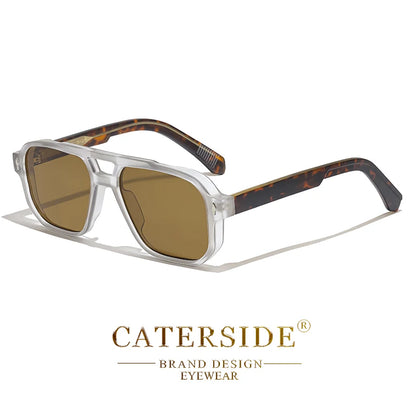 Gafas de Sol Retro Punk – Doble Puente Flat Top, Unisex