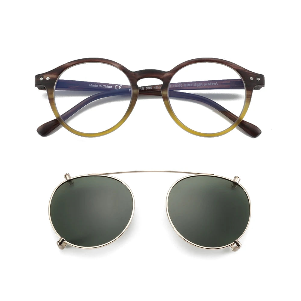 Gafas Anti Luz Azul con Clip-On Solar Polarizado – 2 en 1, Unisex