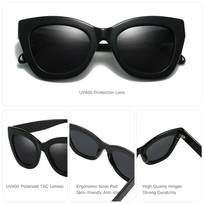 Gafas de Sol Ojo de Gato Chunky Polarizadas – Acetato Artesanal, Mujer
