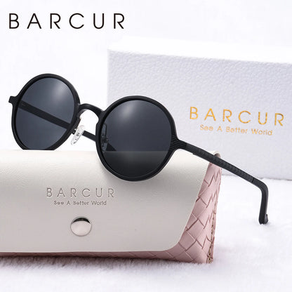 Gafas de Sol Redondas Retro Punk Polarizadas – Aluminio Magnesio, Unisex