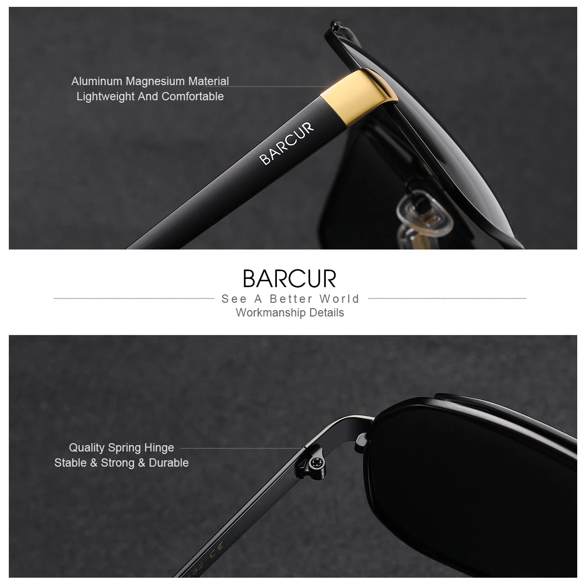 Gafas de Sol Oversized Cuadradas Polarizadas Degradé – Acero, Hombre