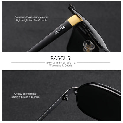 Gafas de Sol Oversized Cuadradas Polarizadas Degradé – Acero, Hombre