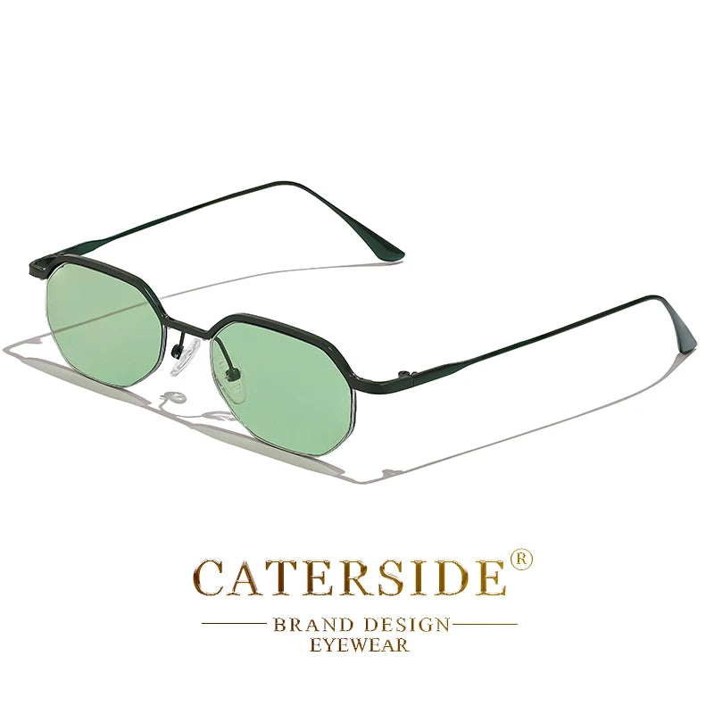 Gafas de Sol Poligonales Retro – Marco de Cobre, Unisex