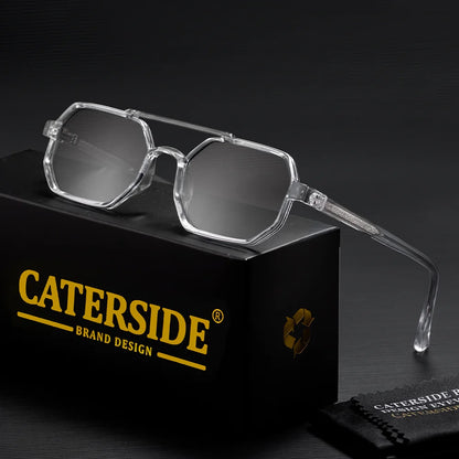 Gafas de Sol Cuadradas Retro – Doble Puente, Lente Degradé, Unisex
