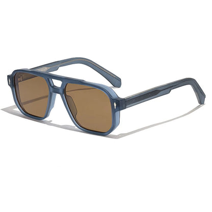 Gafas de Sol Retro Punk – Doble Puente Flat Top, Unisex