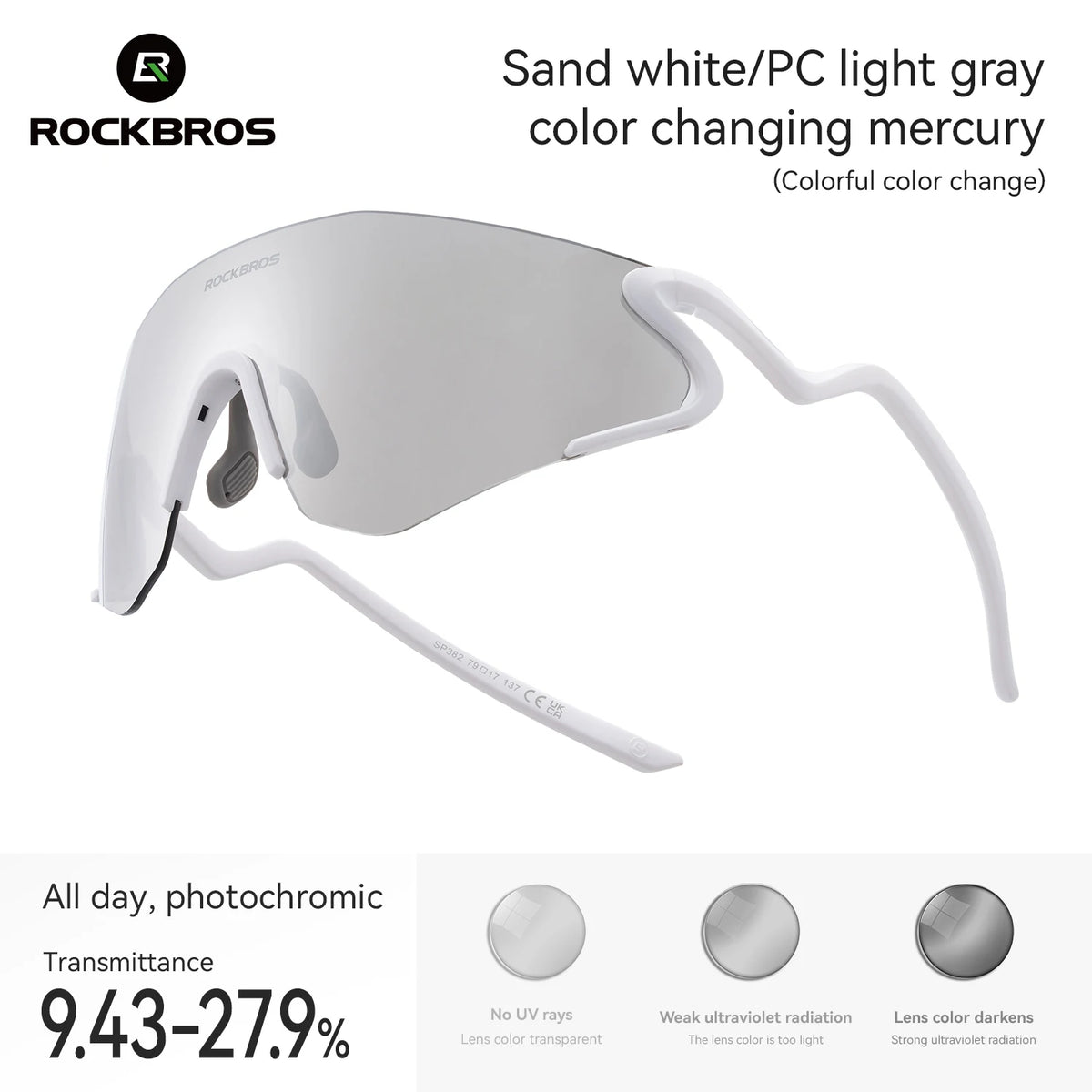 Gafas de Ciclismo Fotocromáticas TR90 – Antiviento UV400, Unisex