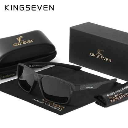 Gafas de Sol Rectangulares TR90 Textura Carbono Polarizadas – Deportivo, Unisex