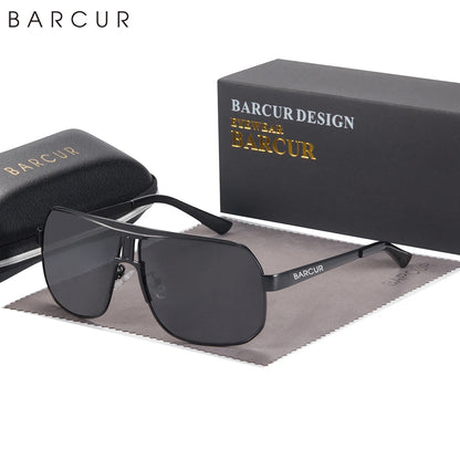 Gafas de Sol Oversized Cuadradas Polarizadas Degradé – Acero, Hombre