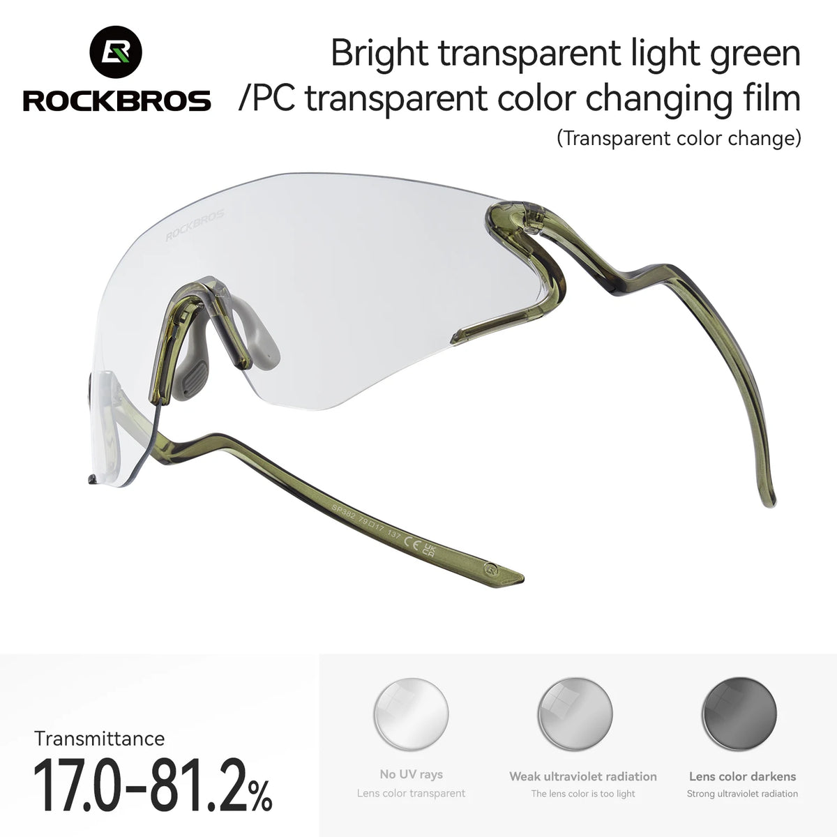 Gafas de Ciclismo Fotocromáticas TR90 – Antiviento UV400, Unisex