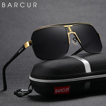 Gafas de Sol Oversized Cuadradas Polarizadas Degradé – Acero, Hombre