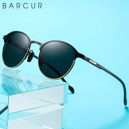 Gafas de Sol Redondas Polarizadas – Acero Inoxidable, 6 Colores, Mujer