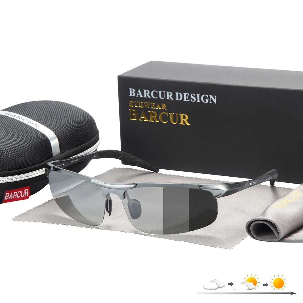 Gafas de Sol Deportivas Fotocromáticas Semi-Montura – Aluminio Magnesio, Unisex