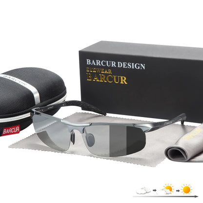 Gafas de Sol Deportivas Fotocromáticas Semi-Montura – Aluminio Magnesio, Unisex
