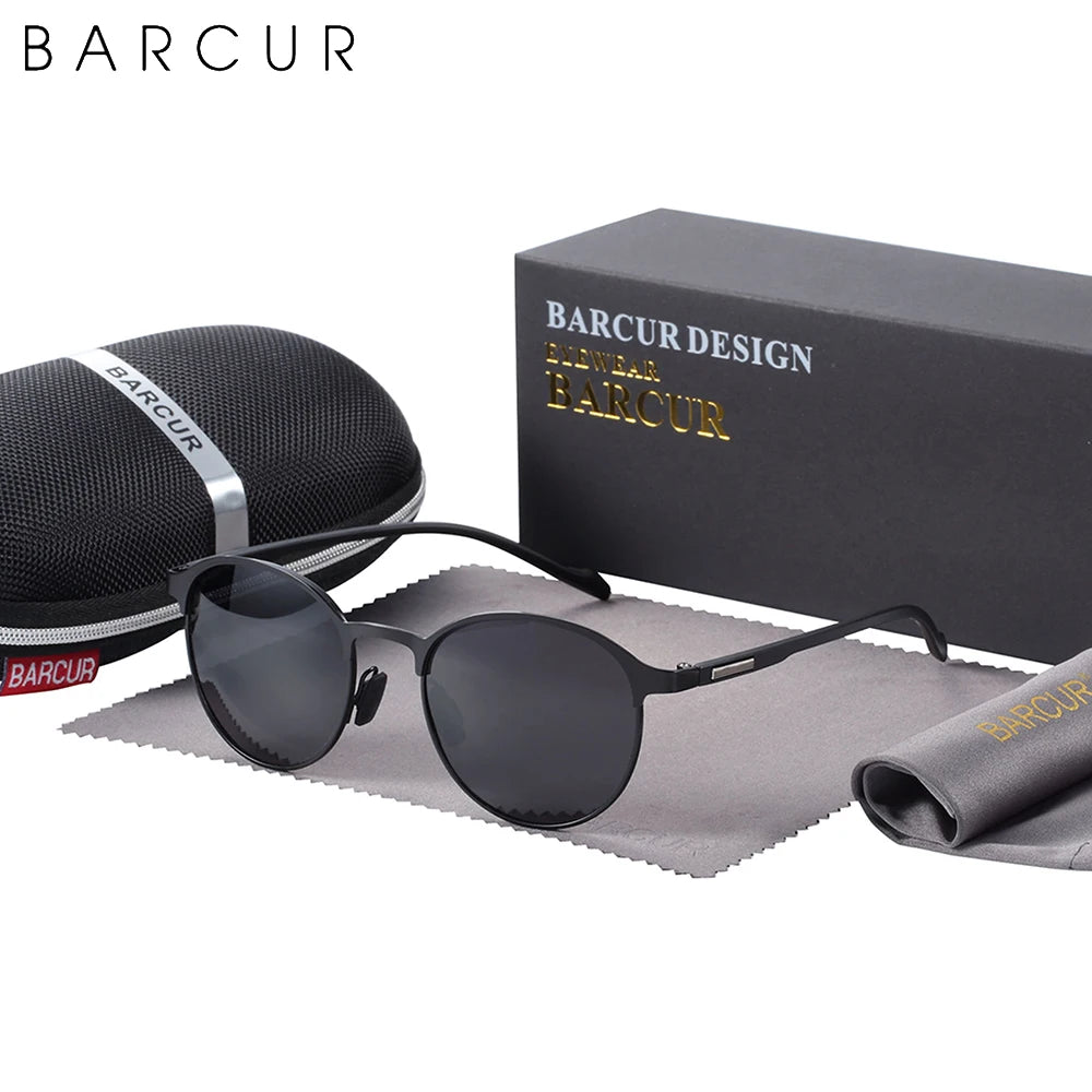 Gafas de Sol Redondas Polarizadas – Acero Inoxidable, 6 Colores, Mujer