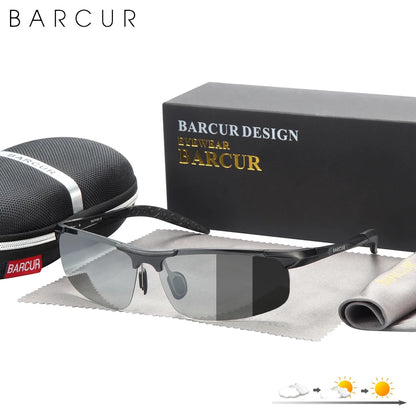 Gafas de Sol Deportivas Fotocromáticas Semi-Montura – Aluminio Magnesio, Unisex