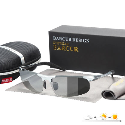 Gafas de Sol Deportivas Fotocromáticas Semi-Montura – Aluminio Magnesio, Unisex