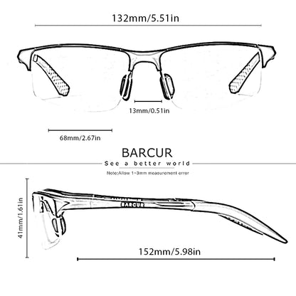 Gafas de Sol Deportivas Fotocromáticas Semi-Montura – Aluminio Magnesio, Unisex